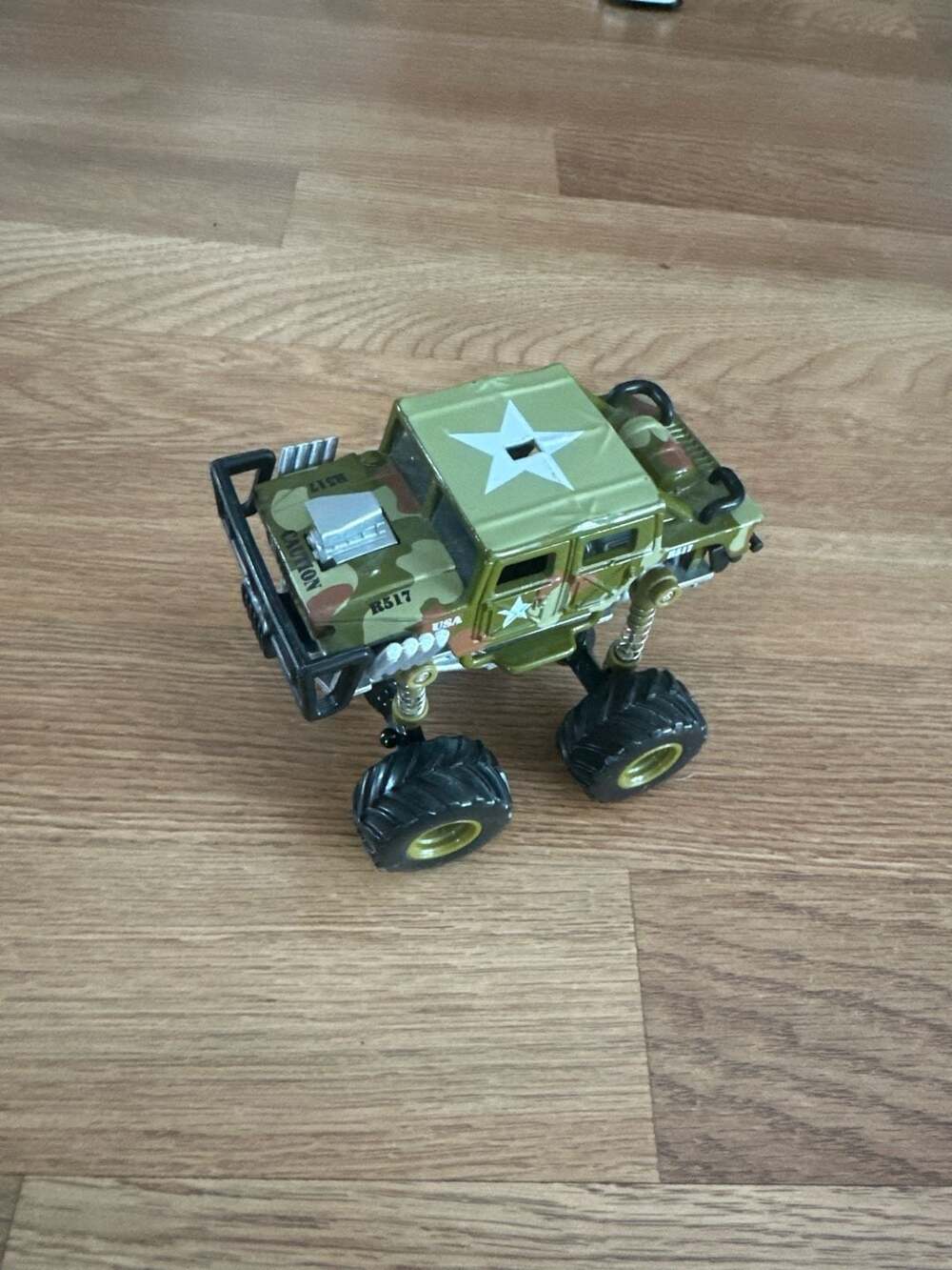 Vintage spin master Mighty Wheels Army Camo Humvee Monster Truck
